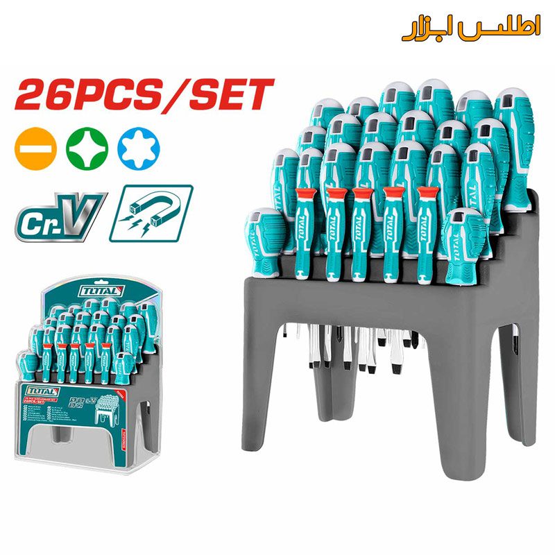 ست پیچ‌گوشتی ۲۶ عددی توتال مدل THT250626