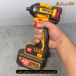 تصویر تبلیغاتی بکس شارژی براشلس اینکو با نورپردازی حرفه‌ای و پس‌زمینه تیره
