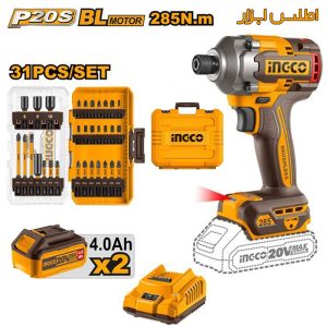 ست ایمپکت شارژی و سری اینکو مدل COSLI240966 پک کامل