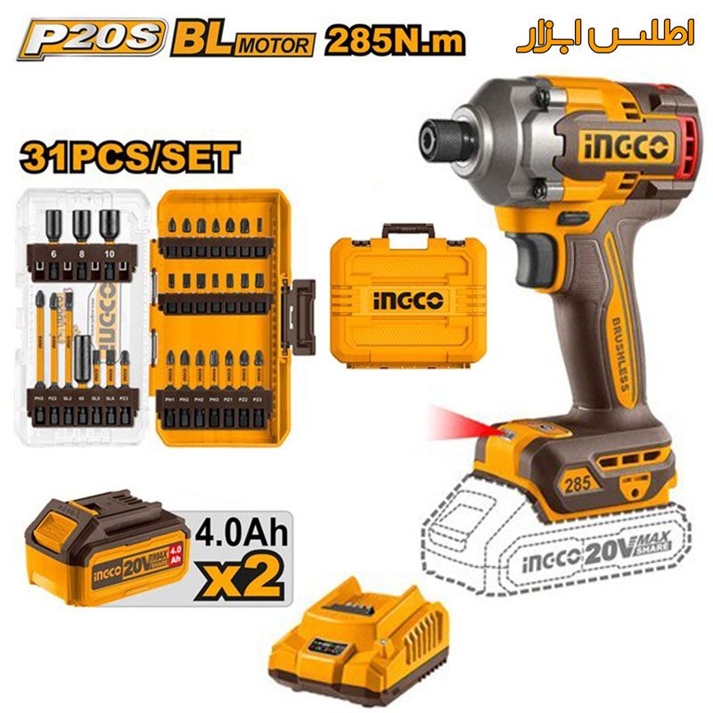 ست ایمپکت شارژی و سری اینکو مدل COSLI240966 پک کامل