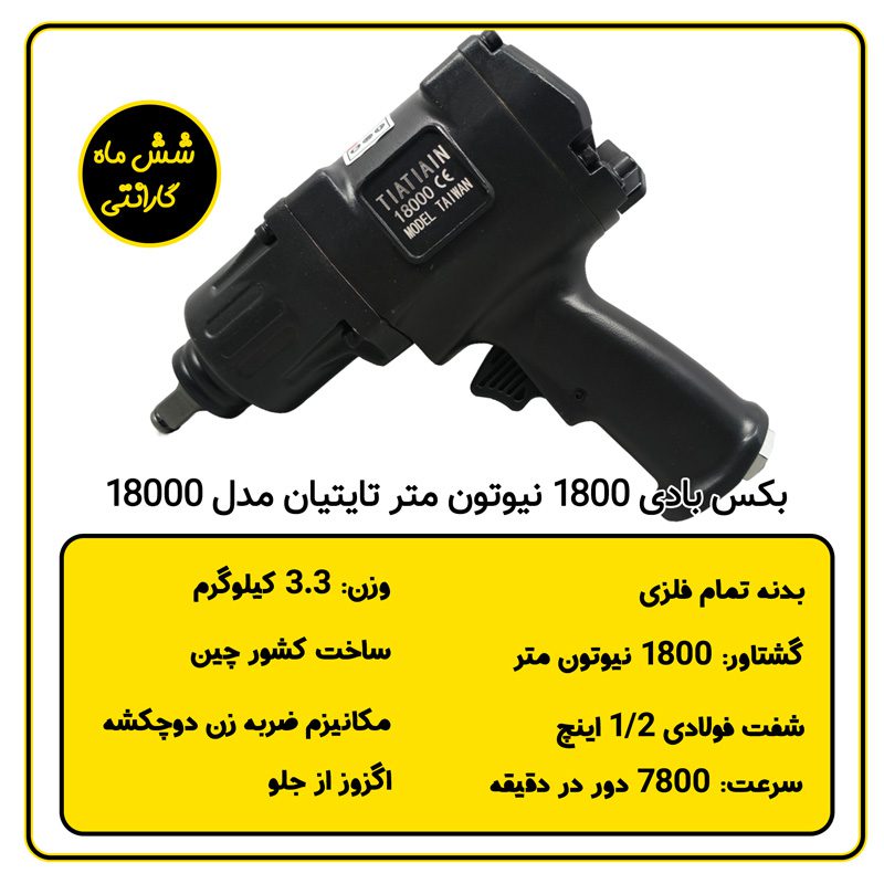 بکس بادی 1/2 اینچ سوپرقوی تایتیان مدل 18000