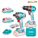 ست دو عددی ایمپکت و دریل شارژی توتال TCKLI20277