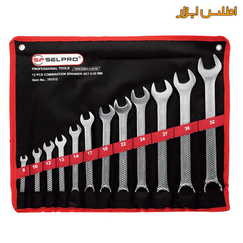 ست 12 عددی آچار یکسر رینگ تایوانی سلپرو 781512 ساخت تایوان