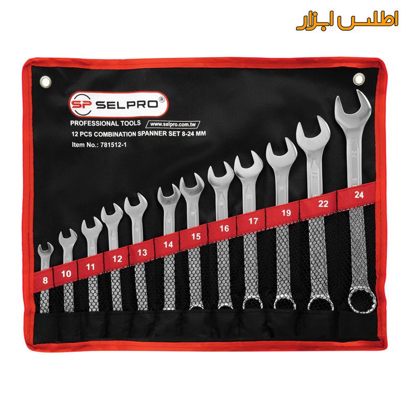 ست 12 عددی آچار یکسر رینگ تایوانی سلپرو 781512-1 ساخت تایوان