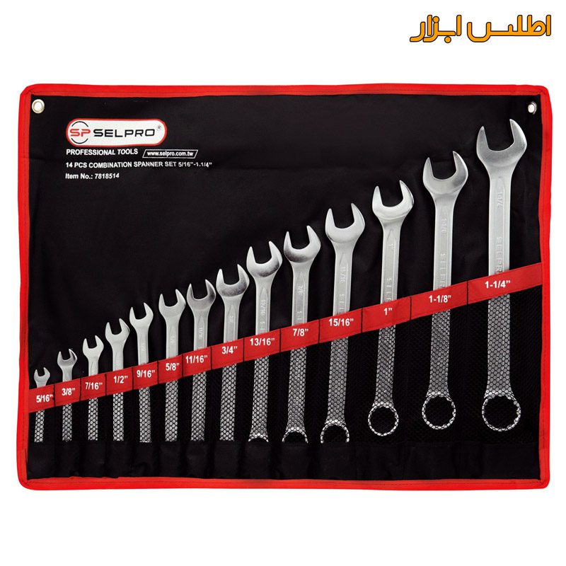 ست 14 عددی آچار یکسر رینگ اینچی تایوانی سلپرو 781814