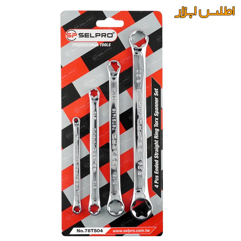 ست 4عددی آچار دوسر ستاره‌ای (Torx E) سلپرو تایوان مدل 78TS04