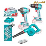 ست سه عددی ایمپکت دریل و بلوور شارژی توتال TOSLI250182