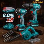 ست سه عددی ایمپکت دریل و بلوور شارژی توتال TOSLI250182
