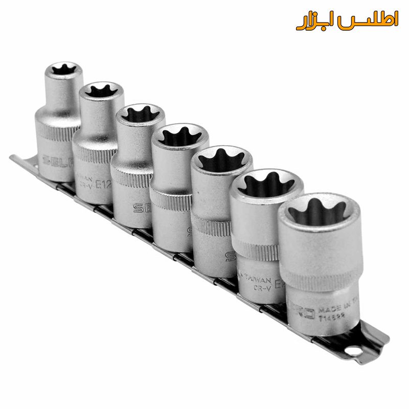 ریل بکس 1/2 اینچ 7عددی کوتاه E ستاره‌ای سلپرو مدل 74607