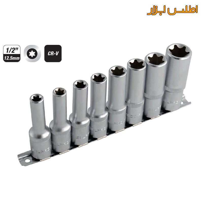 ریل بکس 1/2 اینچ 8عددی بلند E ستاره‌ای سلپرو مدل 74608