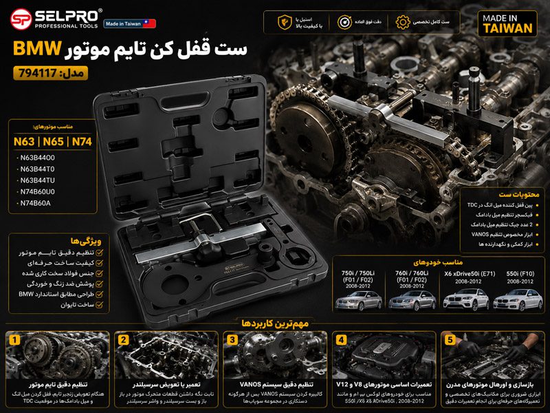 ست قفل‌کن تایم موتور BMW سلپرو تایوان مدل 794117