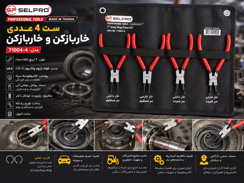 ست ۴ عددی خاربازکن سلپرو تایوان مدل 71004-4