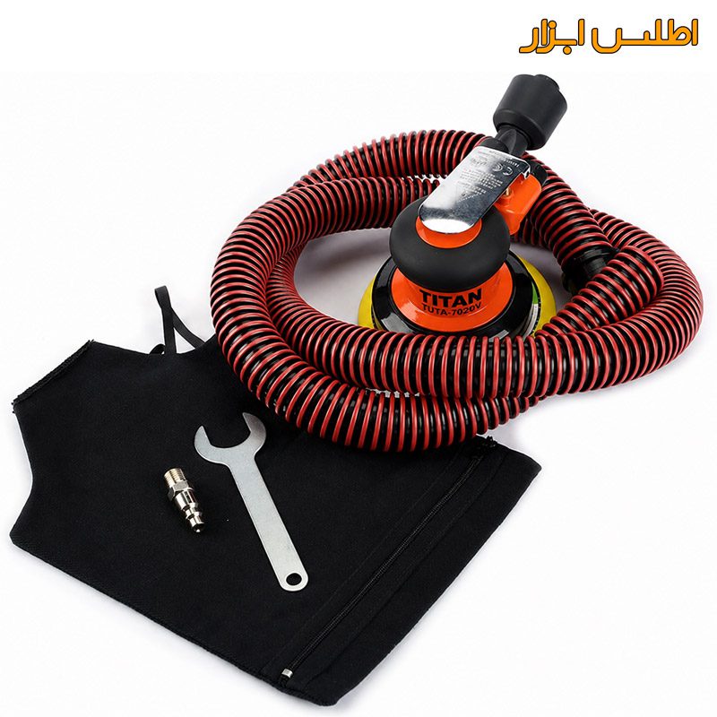 سنباده بادی اوربیتال گرد وکیوم دار تیتان مدل TUTA-7020V
