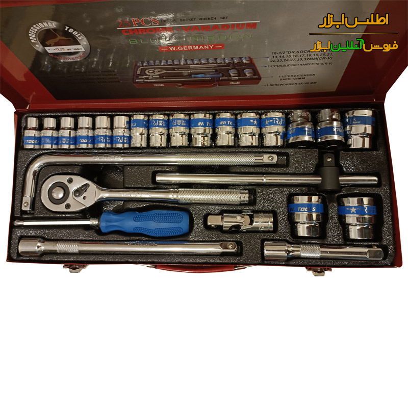 جعبه بکس 25 پارچه RJW Tools مدل blue ribbon