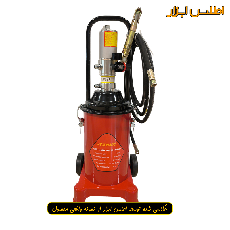 گریس پمپ بادی 12 لیتری تورنادو مدل G12LAR