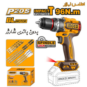 دریل شارژی براشلس چکشی اینکو مدل CIDLI209681