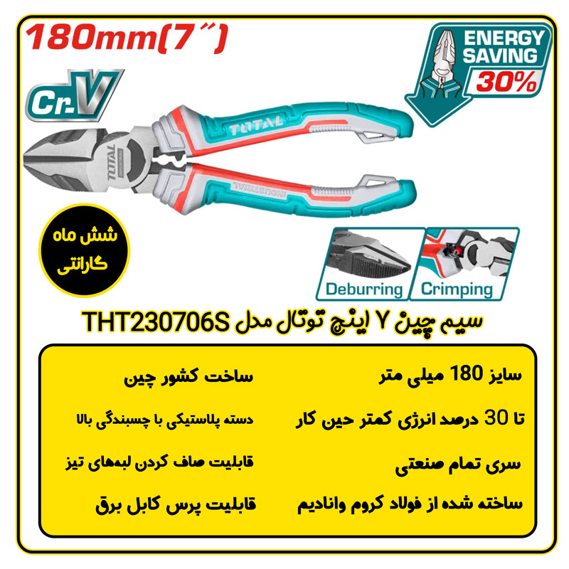 سیم چین صنعتی 7 اینچ توتال مدل THT230706S