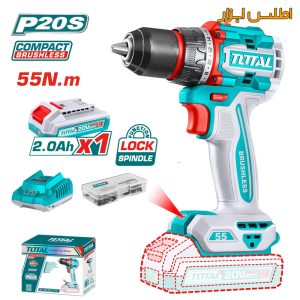 دریل شارژی براشلس توتال مدل TDLI205582