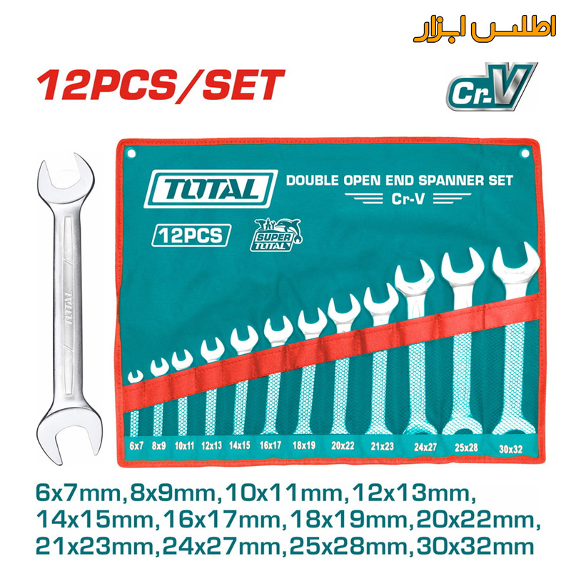 ست آچار 12 عددی دو سر تخت توتال THT1023121