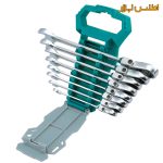 ست آچار یکسر رینگ جغجغه ای تاشو توتال مدل THT102RK586
