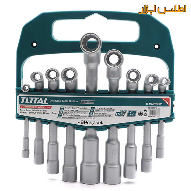 ست 9 عددی آچار دو سر بکس چپقی توتال مدل TALSWT0901