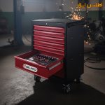 جعبه ابزار چرخ‌دار ۷ کشو ۳۶۵ پارچه مدل 710217-365 در محیط کارگاه