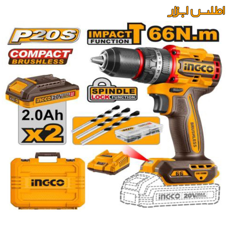 دریل شارژی چکشی اینکو مدل CIDLI20668