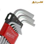 ست آچار آلن کارتی کوتاه 10 عددی سلپرو مدل 71010